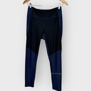 Outdoor Voices TechSweat 7/8 Leggings Medium Blue Black Colorblock High Rise